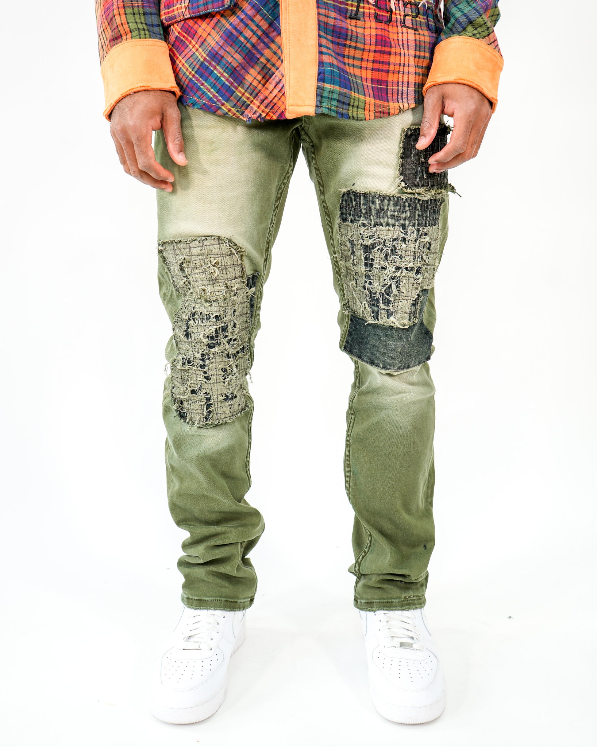 Cache Carrier Olive Denim Jeans