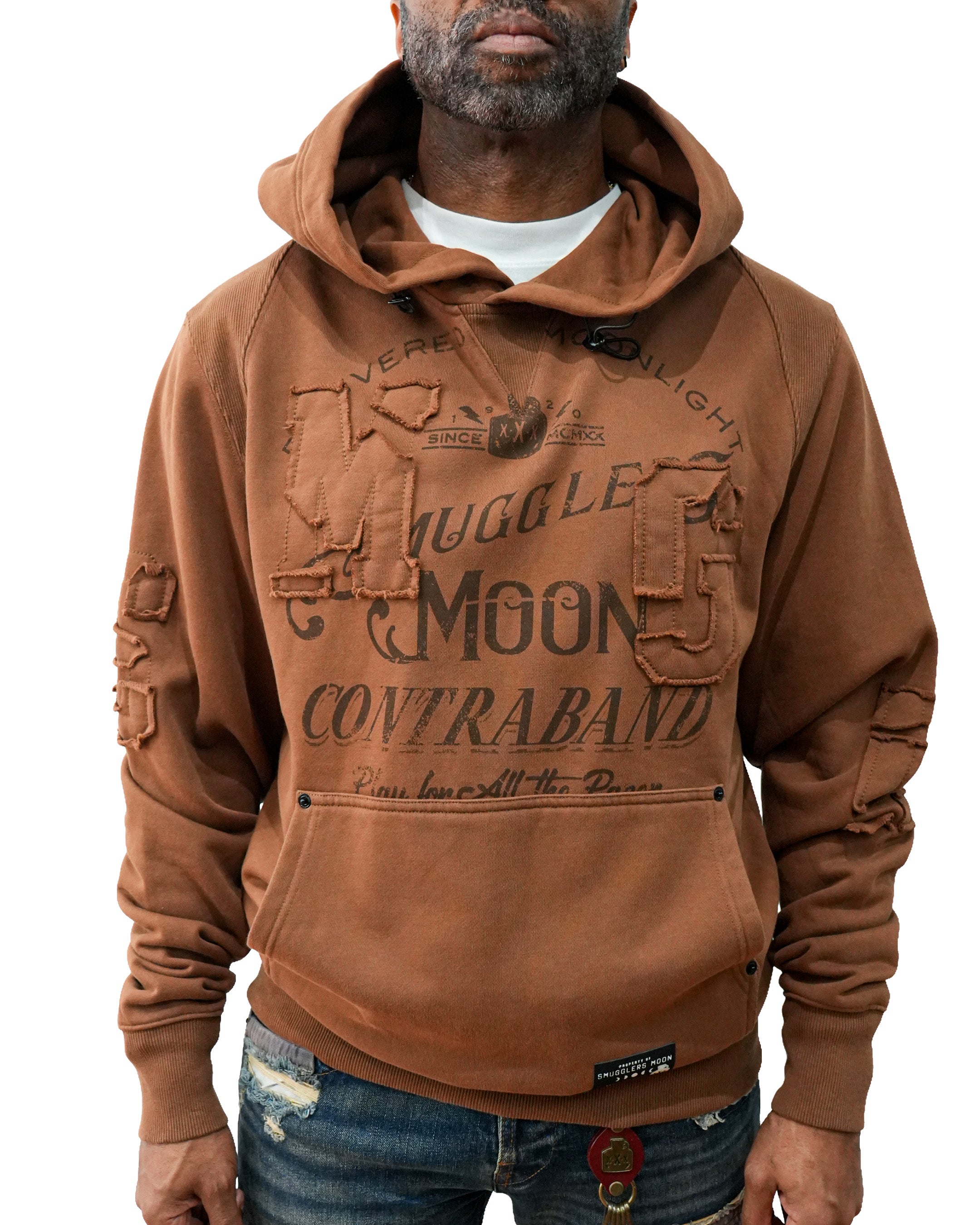 Smuggler’s Seal Knit Embroidered Copper Hoodie