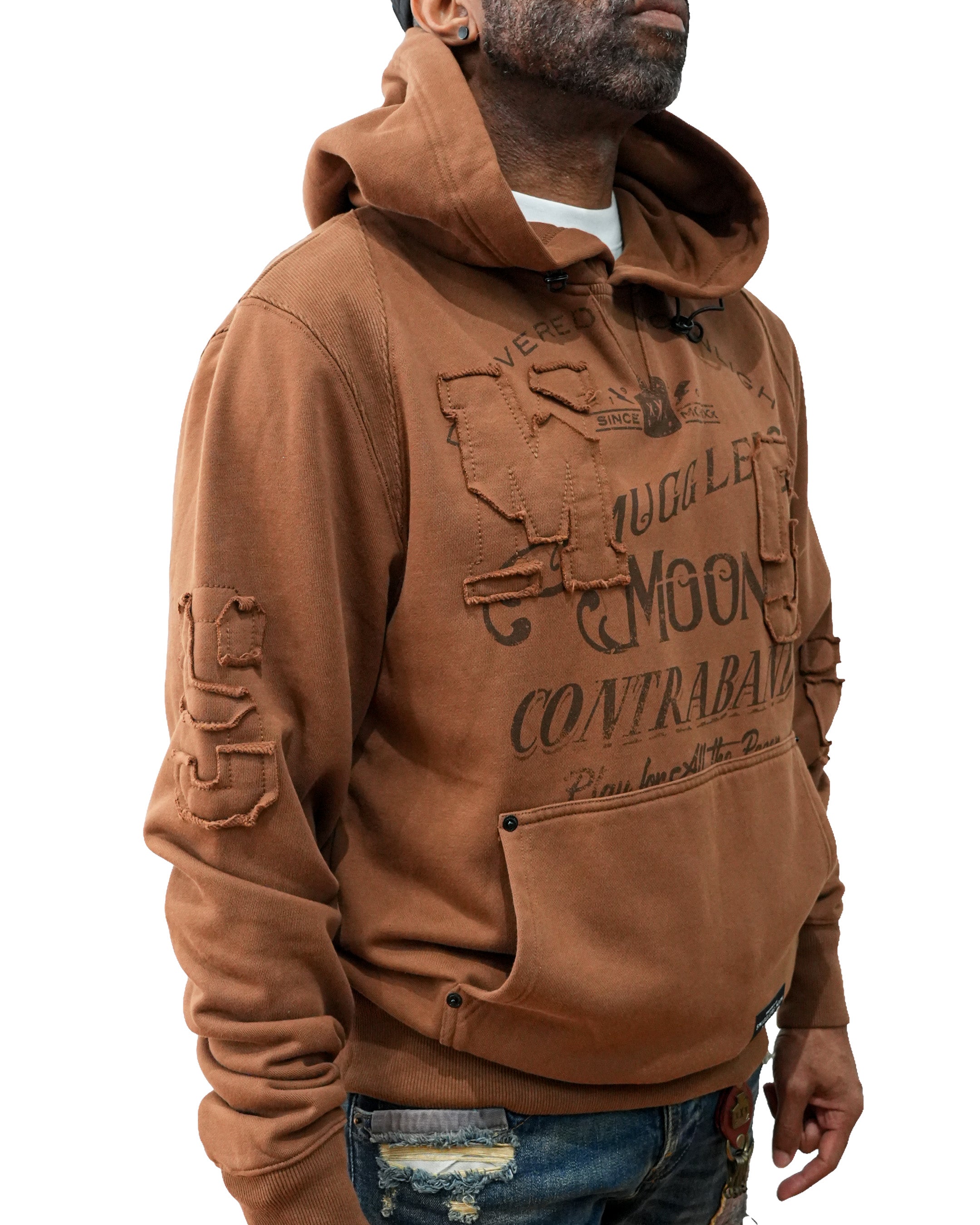 Smuggler’s Seal Knit Embroidered Copper Hoodie