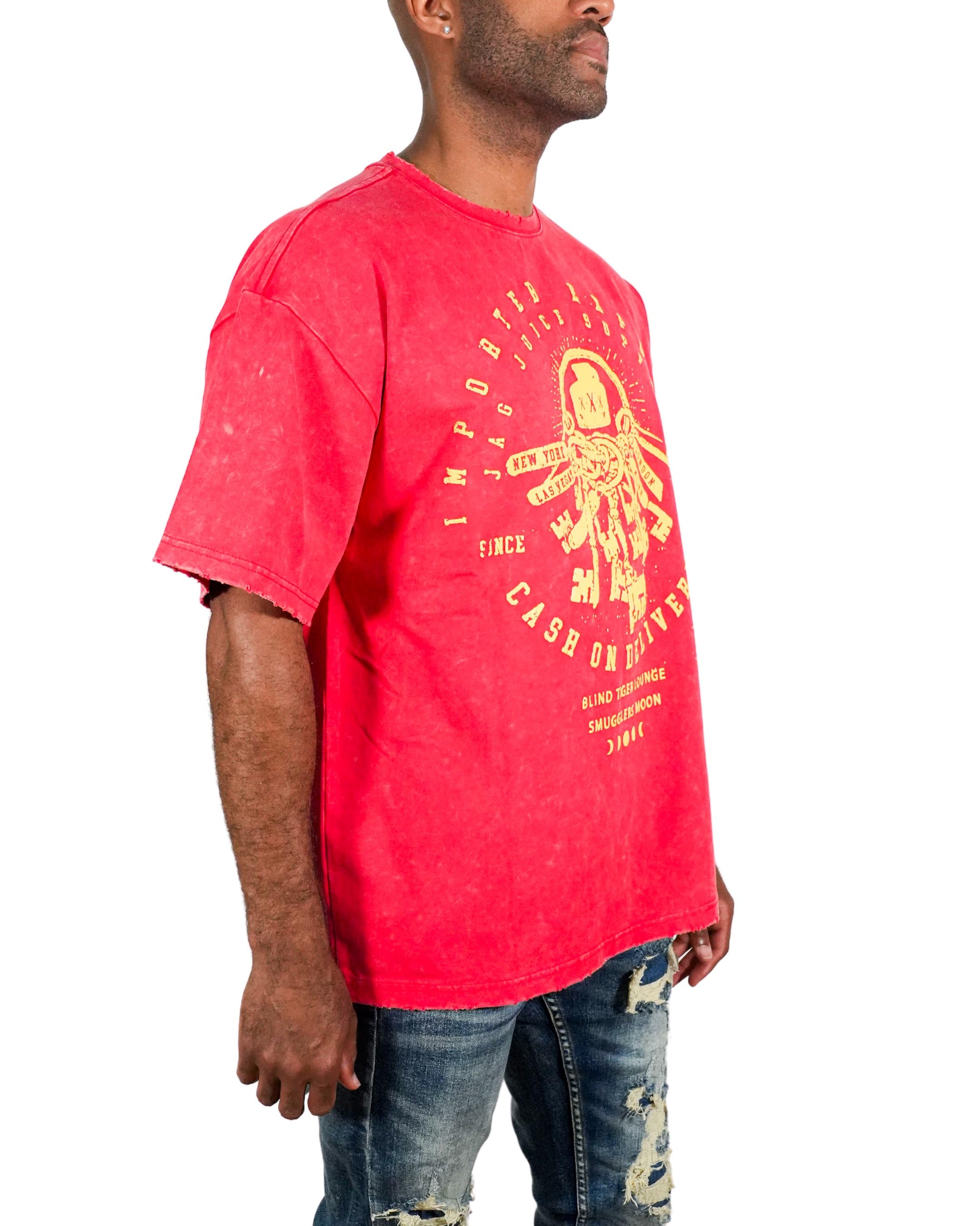 Smugglers Key Master Oversized Knit Red T-Shirt