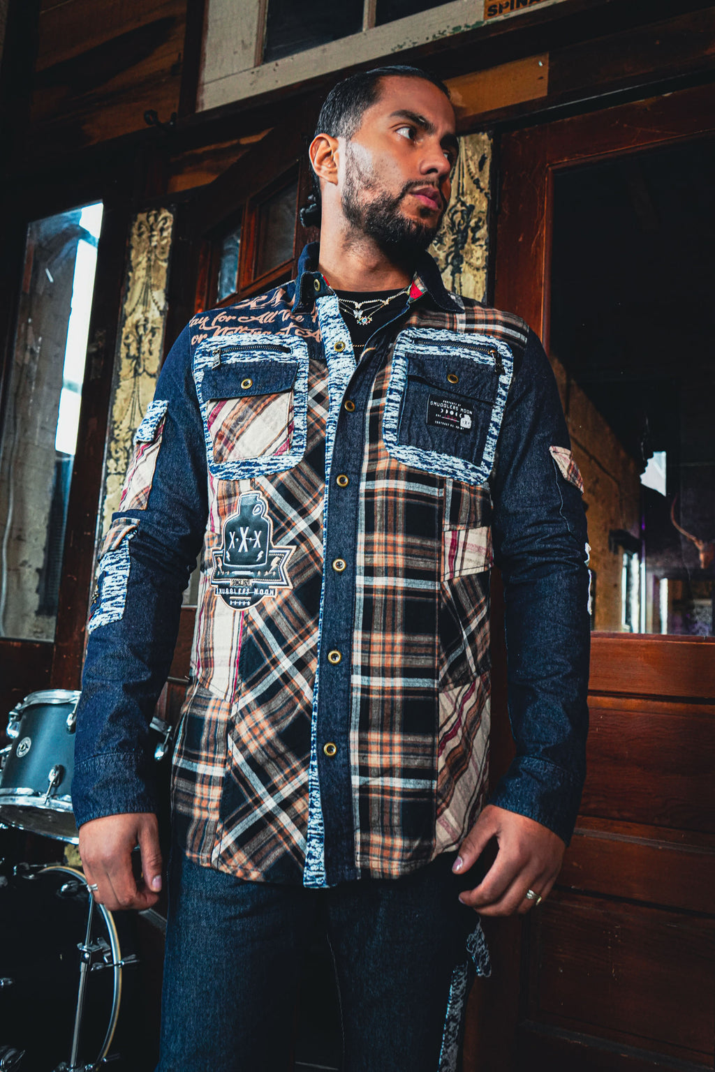 Thief’s Thread Denim Woven Knit Flannel