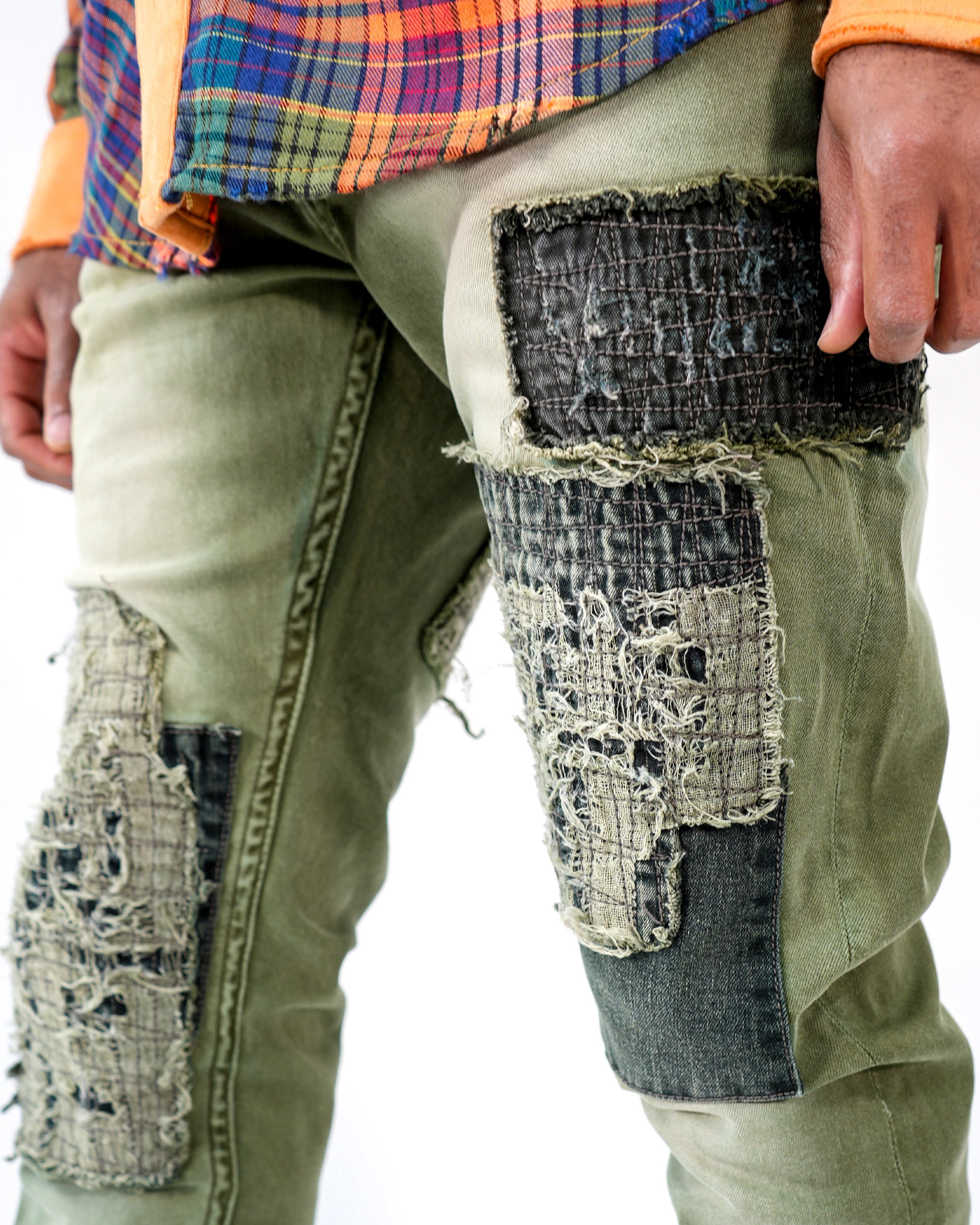 Cache Carrier Olive Denim Jeans