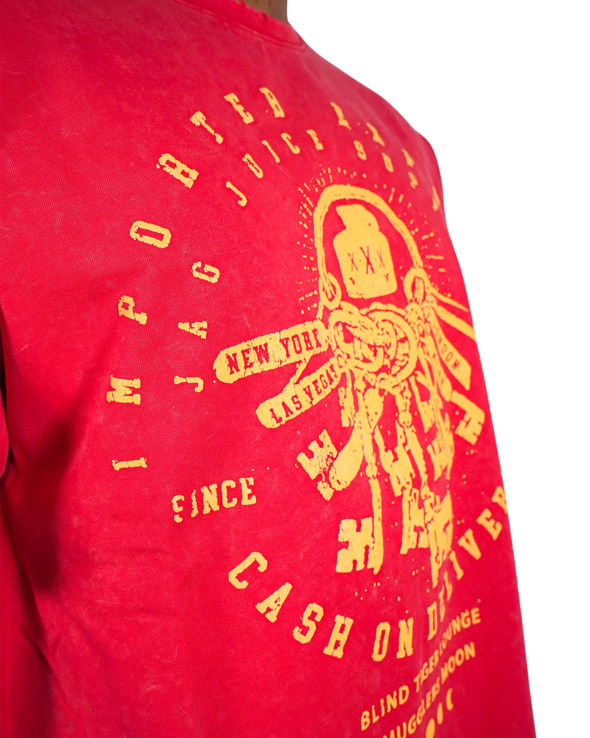 Smugglers Key Master Oversized Knit Red T-Shirt