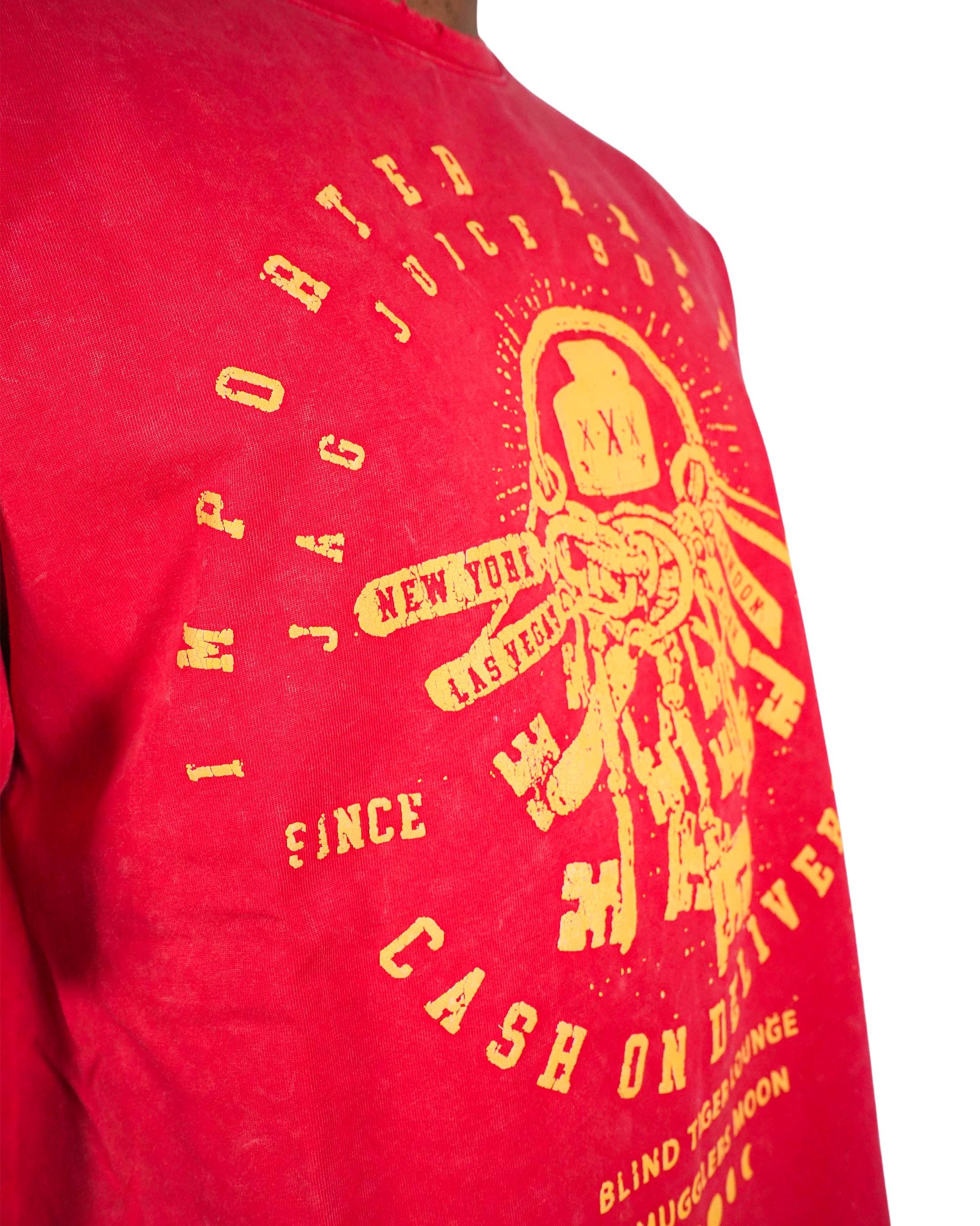 Smugglers Key Master Oversized Knit Red T-Shirt