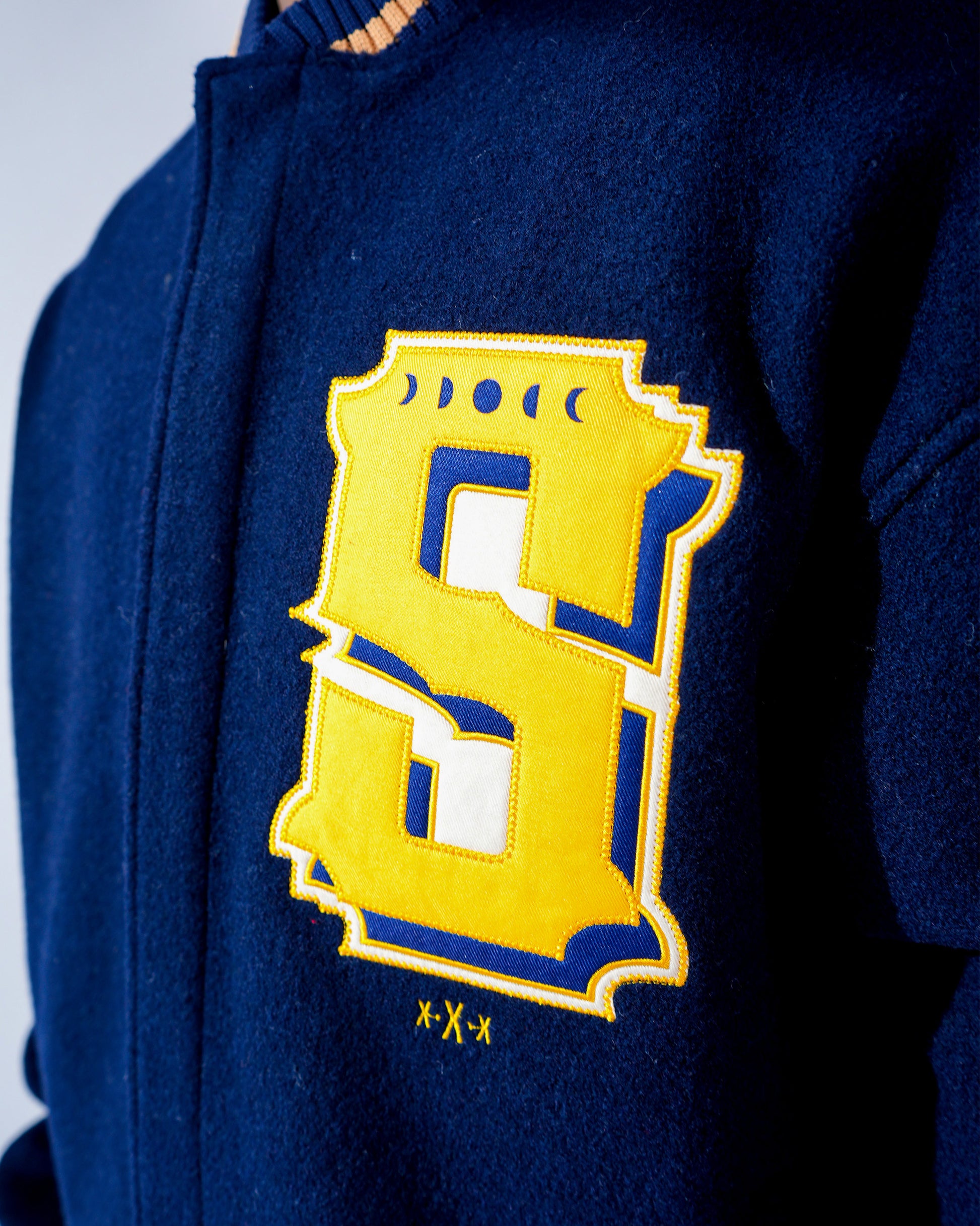 Contraband Varsity Navy Twill Jacket