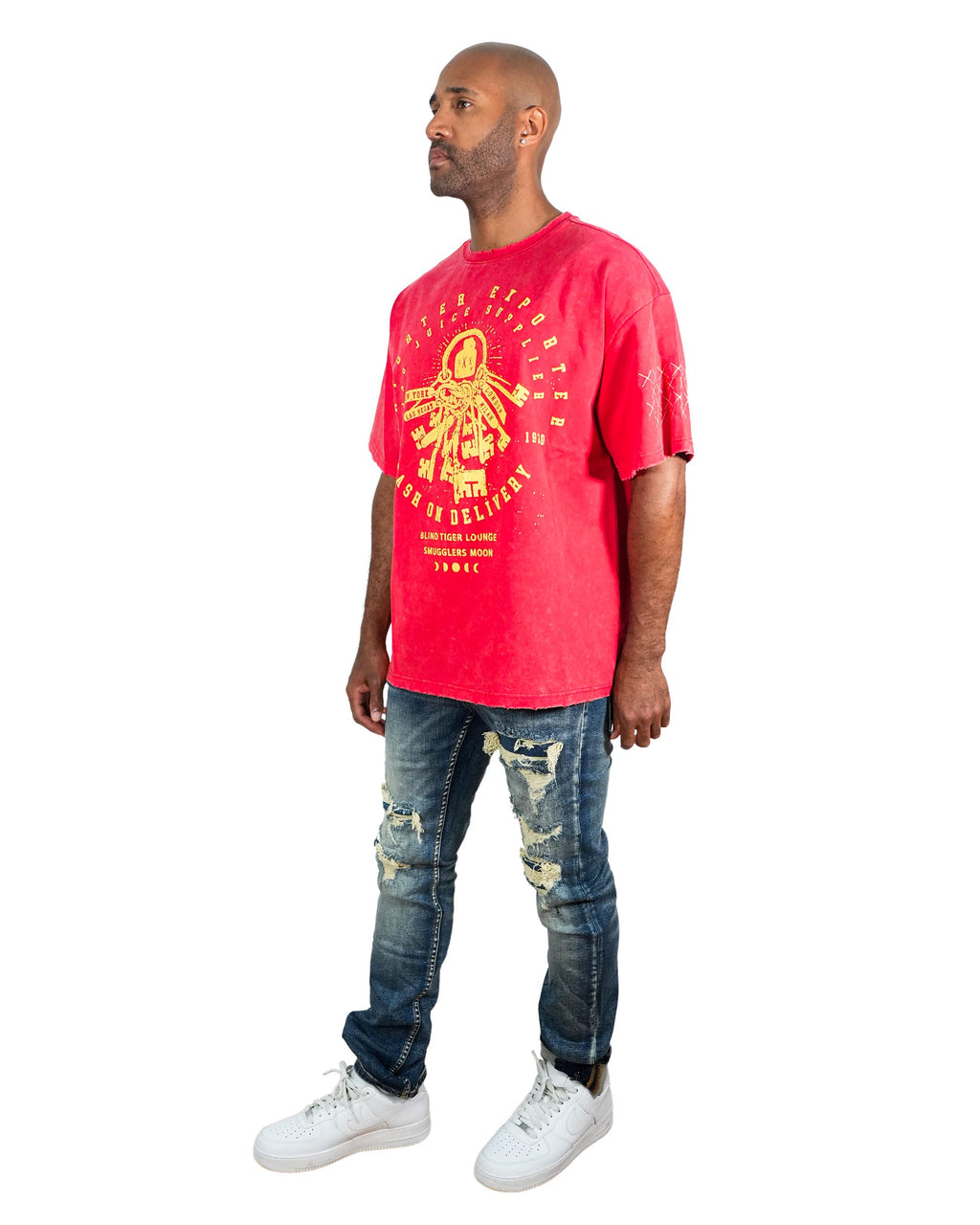 Smugglers Key Master Oversized Knit Red T-Shirt