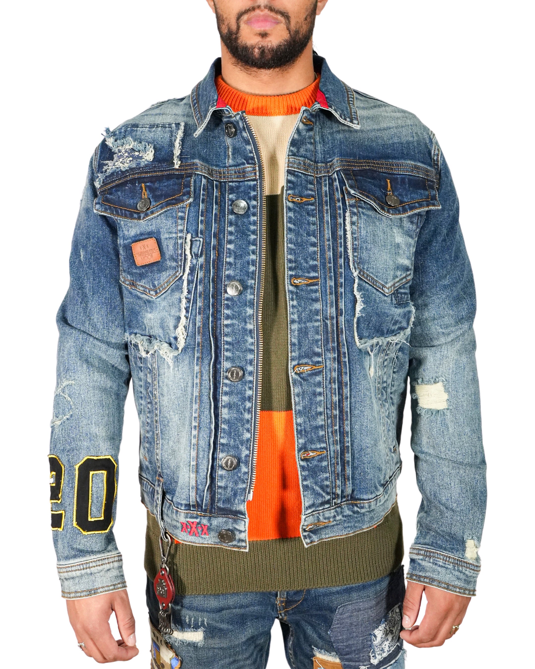 Label Larceny Embroidered Denim Jacket