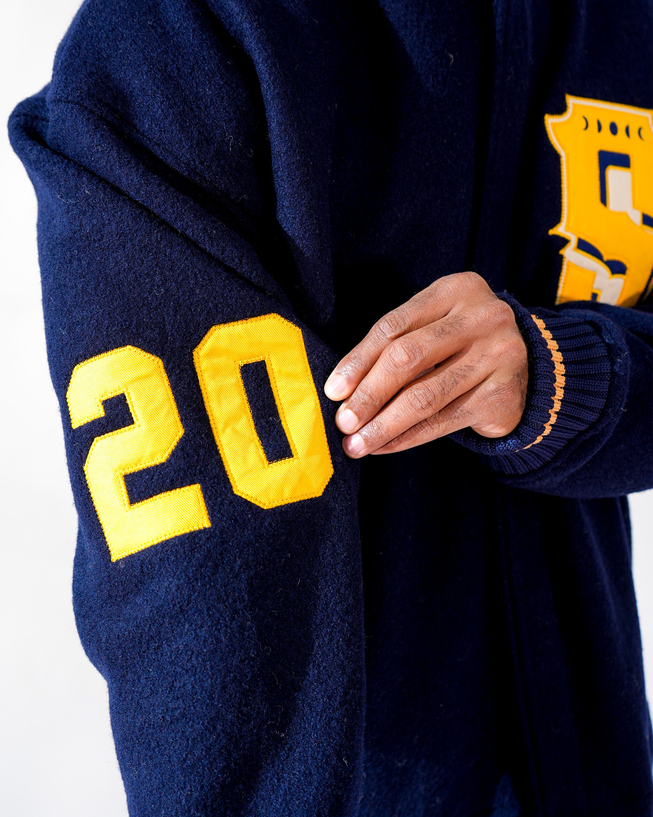 Contraband Varsity Navy Twill Jacket