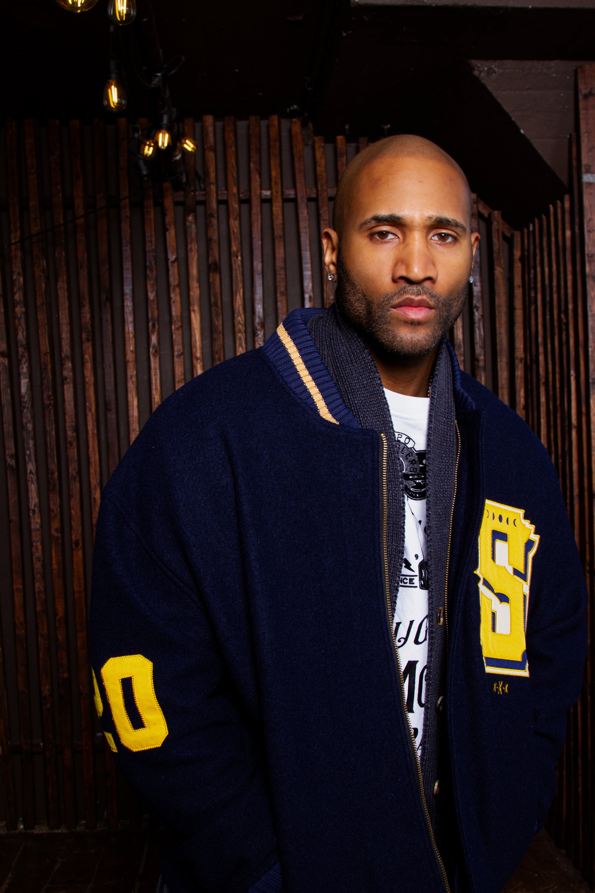 Contraband Varsity Navy Twill Jacket