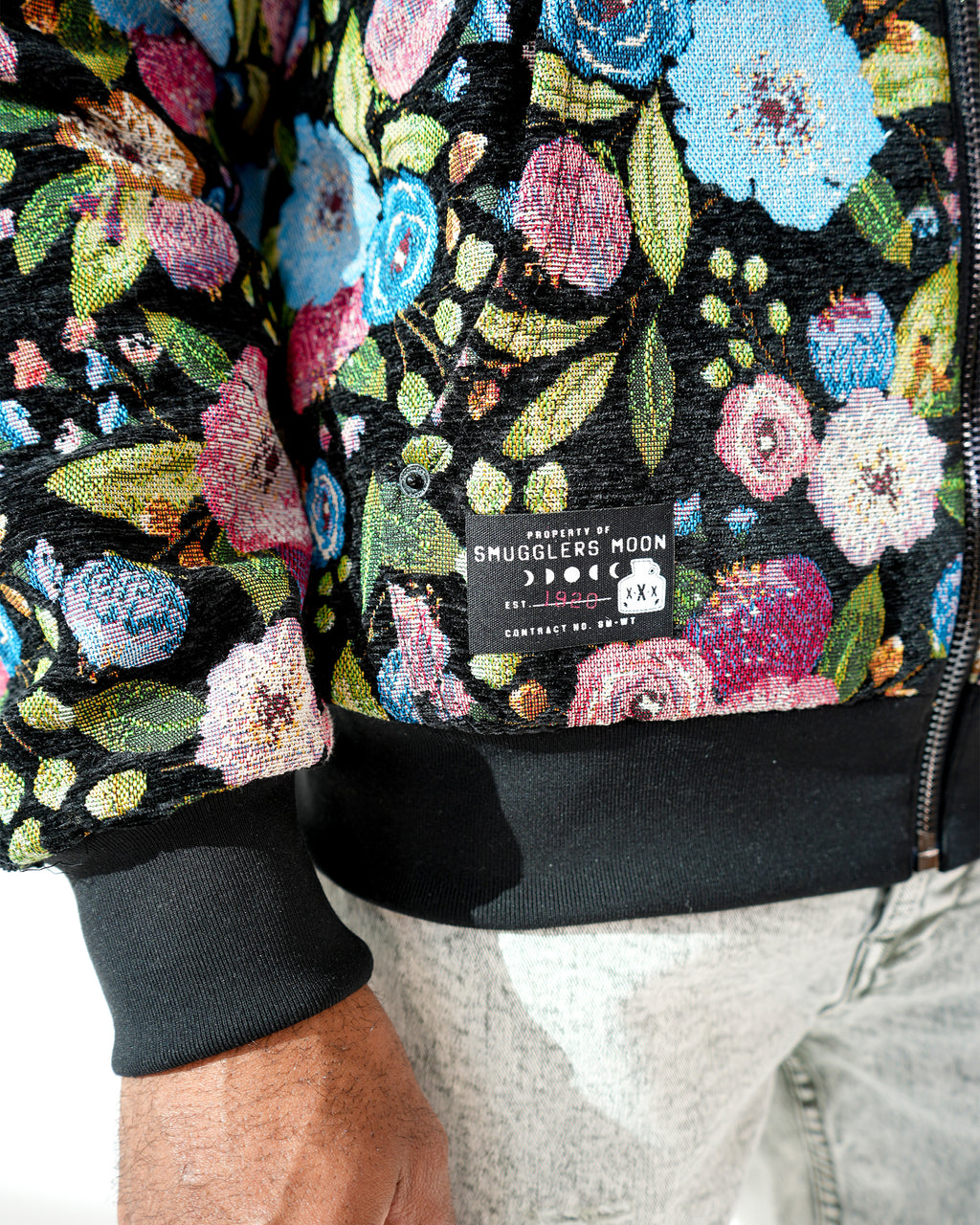 Smuggler’s Stealth Midnight Brocade Reversible Hoodie Jacket
