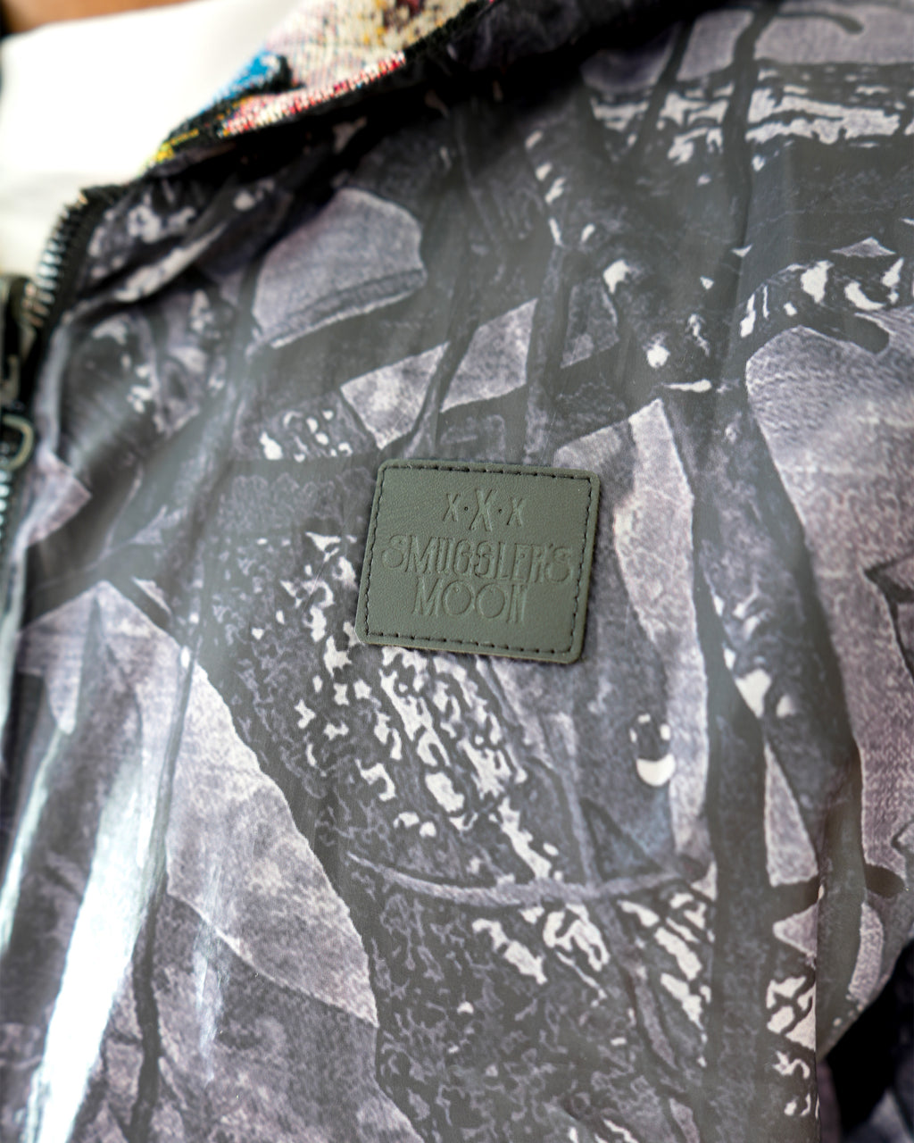 Smuggler’s Stealth Midnight Brocade Reversible Hoodie Jacket