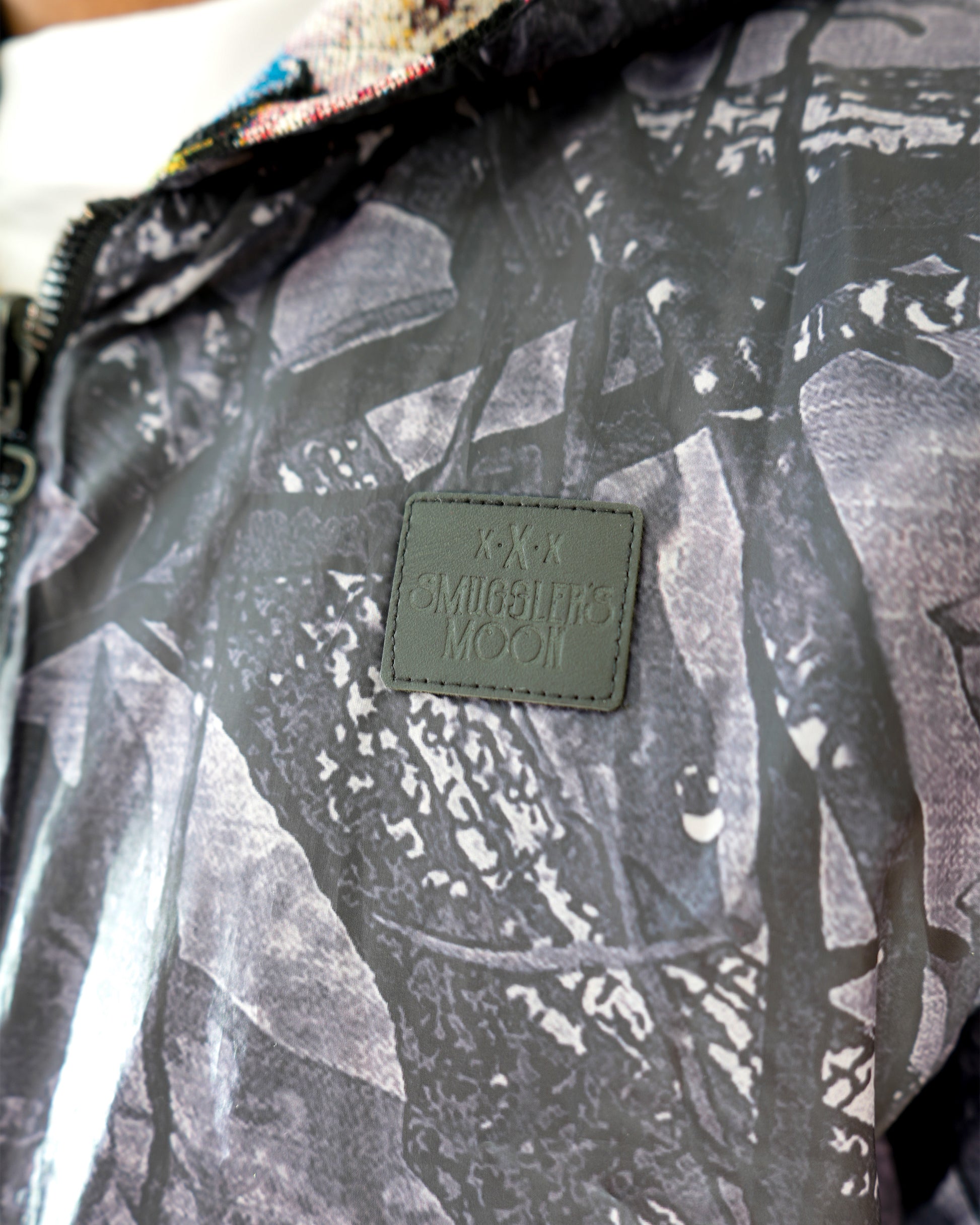 Smuggler’s Stealth Midnight Brocade Reversible Hoodie Jacket